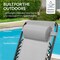 Best Choice Products Folding Outdoor Zero Gravity Rocking Lounge Chair w/ Headrest Pillow
